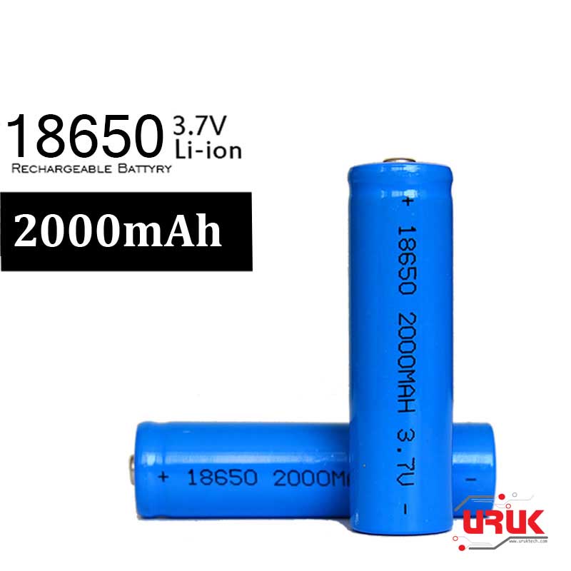 Rechargeable 3.7V Li-ion 2000mAh Battery 18650 - UrukTech