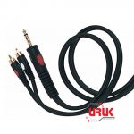 DH530 Stereo Male Jack to 2x Male RCA Professional Audio Cable.