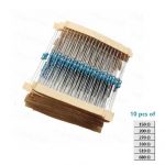 60pcs Resistors Kit of 6 Values (150, 200, 270, 330, 510, 680 Ohm)