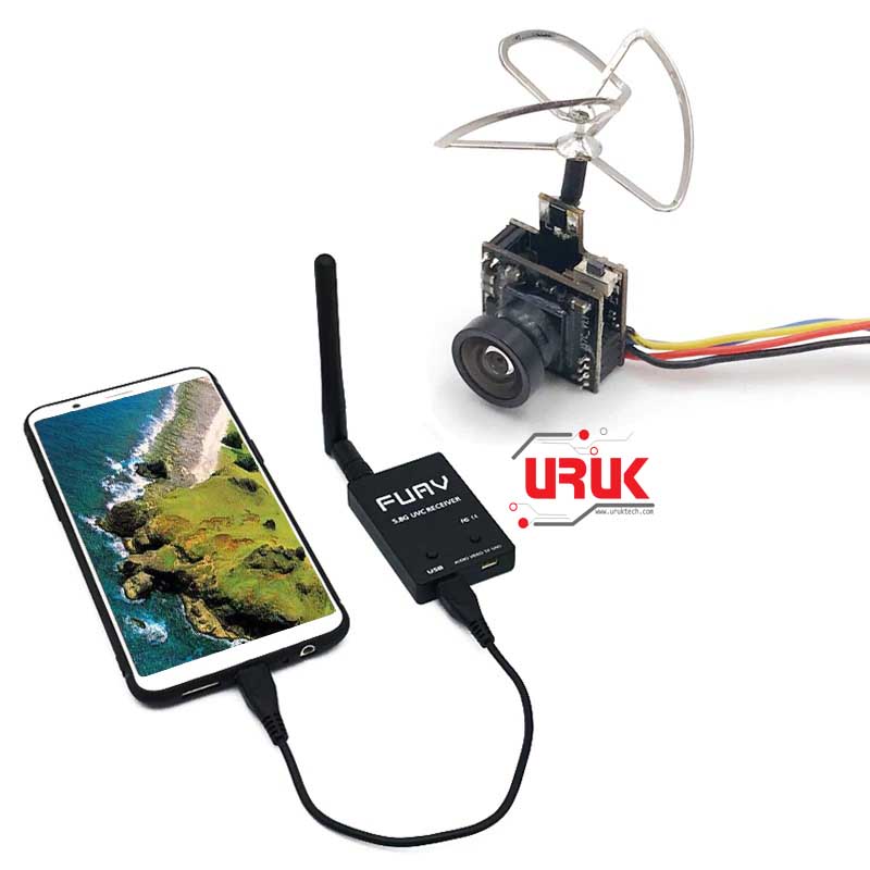 FPV Camera with 5.8GHz transmitter and UVC Receiver for OTG