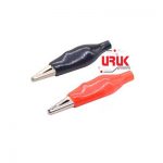 Pair of Metal Alligator Clips (Black and Red)