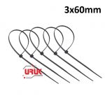 5pcs Self-Locking Nylon Cable Ties 3x60mm