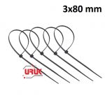 5pcs Self-Locking Nylon Cable Ties 3x80mm