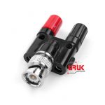 BNC Male to 4mm Twin Dual Banana Plugs