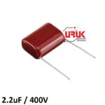 2.2uF 400V Polypropylene Film Capacitor 25mm Pitch 225J400V